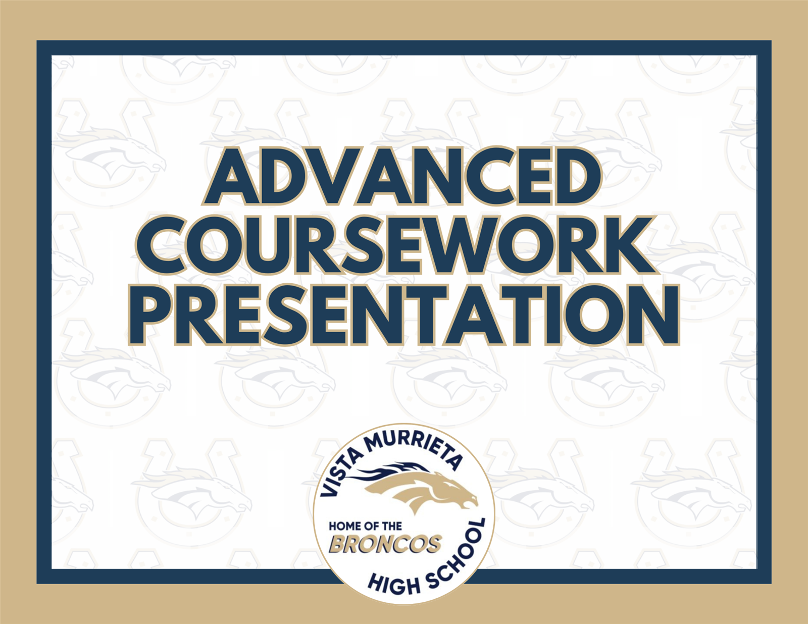  Advanced Coursework Program Night Presentation